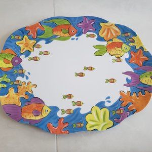 Trudeau 17 inch Tropical Retreat Plastic Dish/ Tray